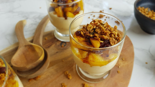 Carb load recept. Apfelstrudel rijstpap met Sports Granola Classic